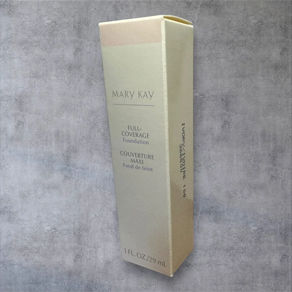 Mary Kay Full Coverage Foundation Ivory 100 366500 1oz New Gray Cap